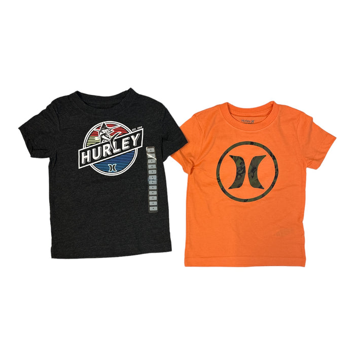 Hurley Youth Boy's 2 Pack Graphic Print Short Sleeve Tee