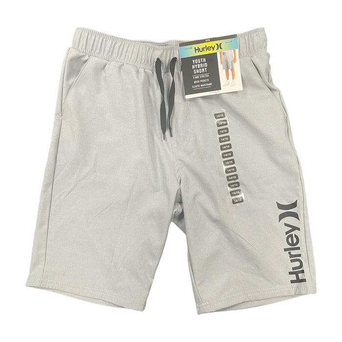 Hurley Boy's Comfortable 4 Way Stretch Drawstring Pull On Hybrid Short