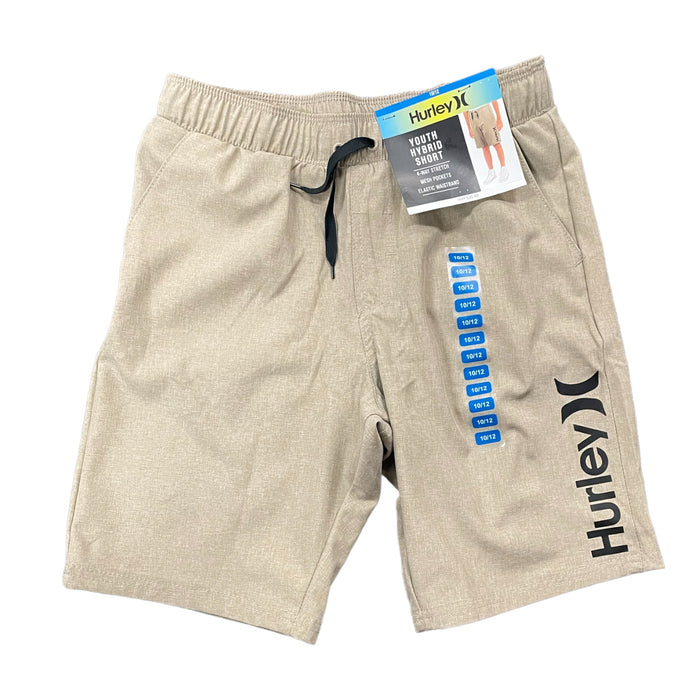 Hurley Boy's Comfortable 4 Way Stretch Drawstring Pull On Hybrid Short