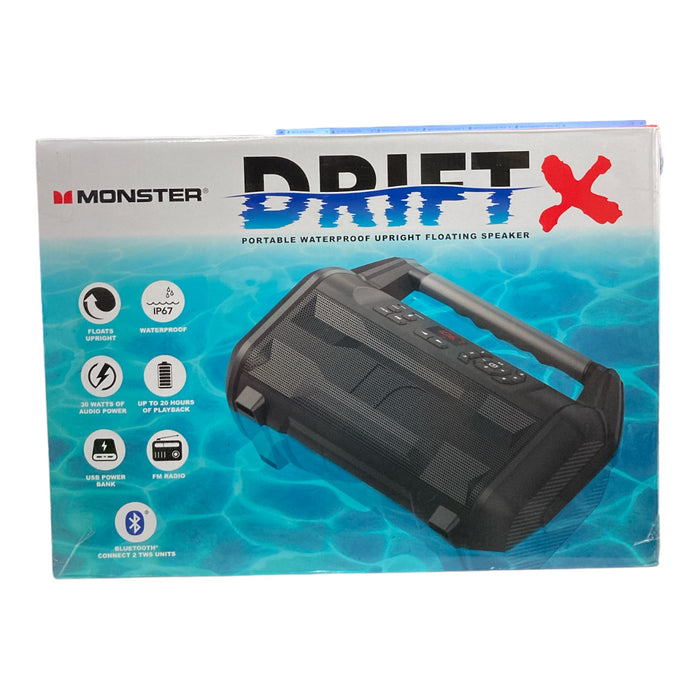 Monster Drift X Portable Waterproof Upright Floating Speaker, Black