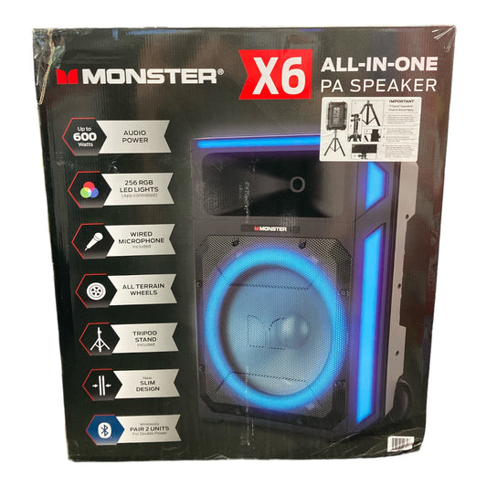 *Used* Monster X6 All-in-One PA Bluetooth Speaker System