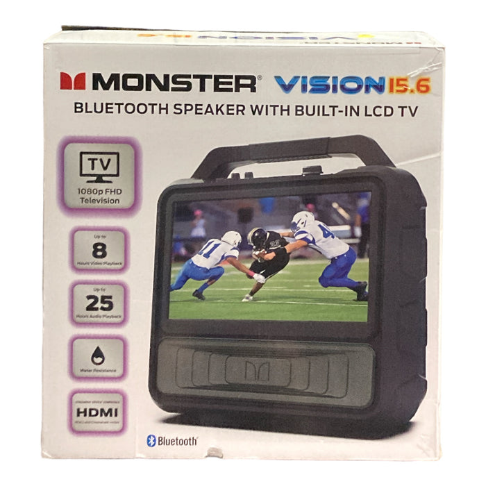 Monster Vision Bluetooth Speaker + 15.6” Tv Screen