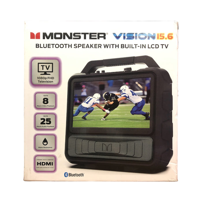 Monster Vision Bluetooth Speaker + 15.6” Tv Screen