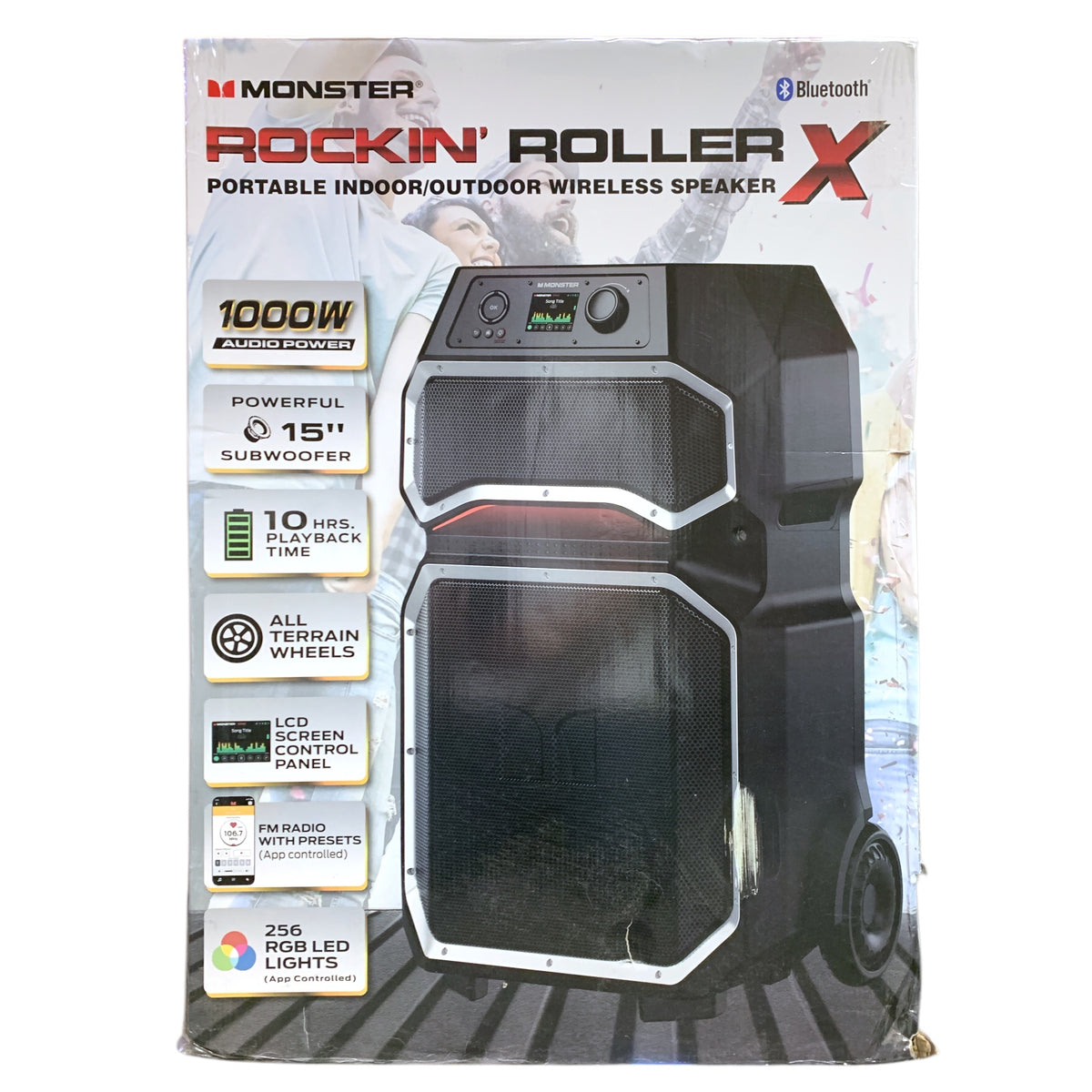 Monster Rockin' Roller X Portable Indoor/Outdoor Wireless Speaker ...