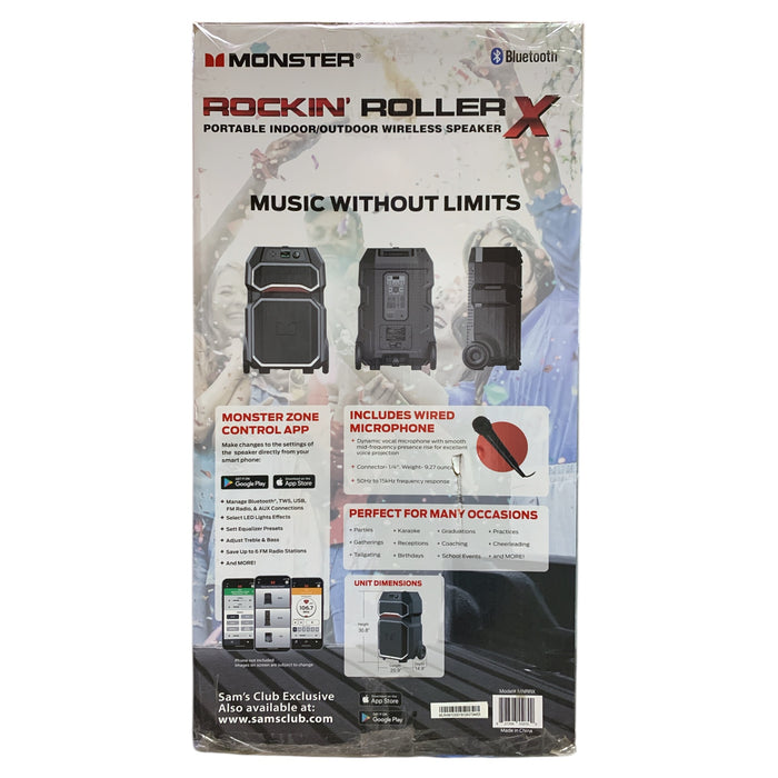 Monster Rockin' Roller X Portable Indoor/Outdoor Wireless Speaker