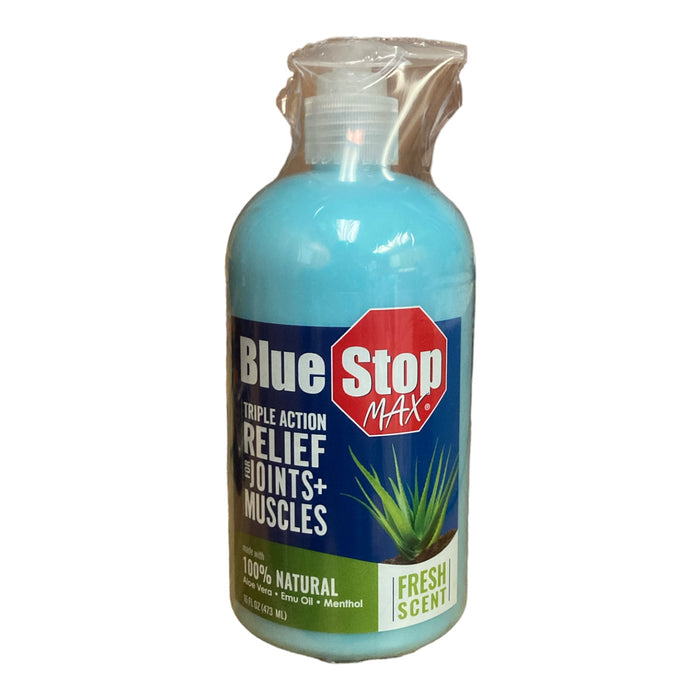 Blue Stop Max Special Arthritis Formula Massage Gel 16 Fluid Ounce