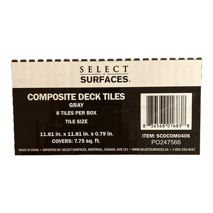 Select Surfaces Composite Deck Tiles 8 Count Covers 7.75 sq. ft. (Gray)