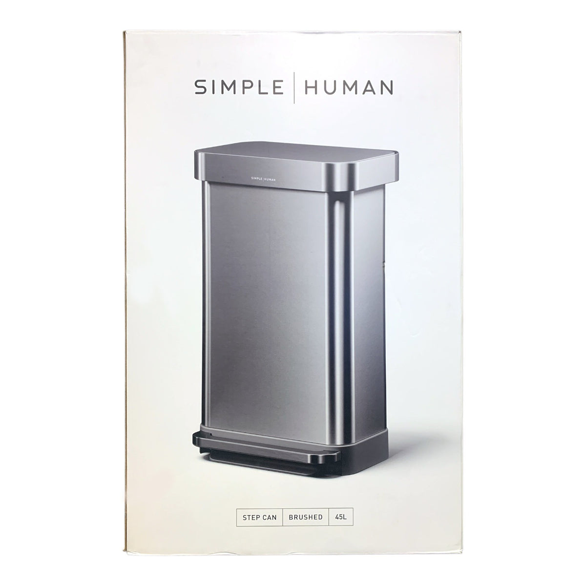 Simplehuman Small Simplehuman 45L Brushed Rectangular Step Can, CW2217, Ideal for Small ...