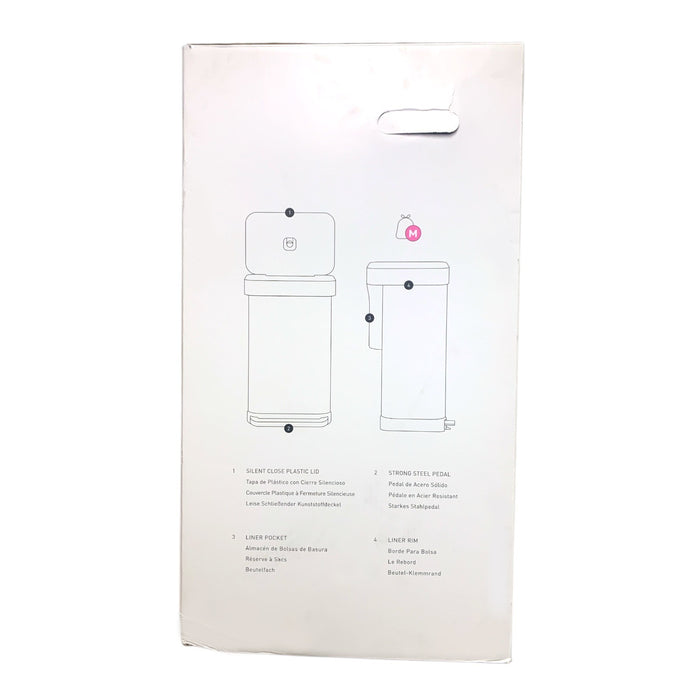 Simplehuman 45L Brushed Rectangular Step Can, CW2217, Ideal for Small Families