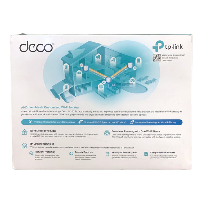 TP-Link Deco AX4300 Whole Home Mesh Wi-Fi 6 System, Deco X4300 Pro, 3-pack
