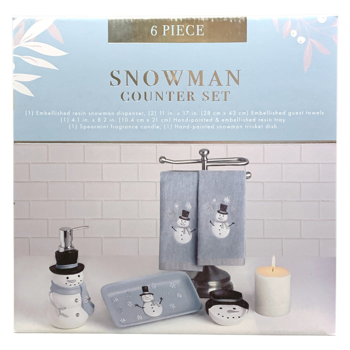 Holiday Hills Seasonal Decor 6-Piece Bathroom Counter Set, Assorted Designs