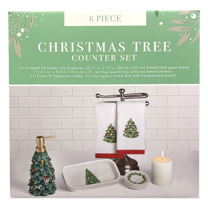 Holiday Hills Seasonal Decor 6-Piece Bathroom Counter Set, Assorted Designs