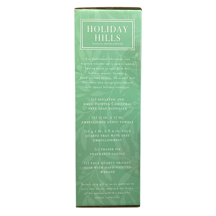 Holiday Hills Seasonal Decor 6-Piece Bathroom Counter Set, Assorted Designs