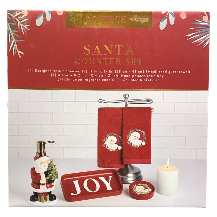 Holiday Hills Seasonal Decor 6-Piece Bathroom Counter Set, Assorted Designs
