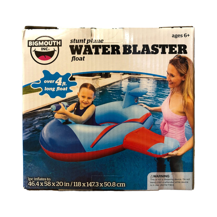 BigMouth Stunt Plane Water Blaster Float with 360° Pump Action Water Blaster