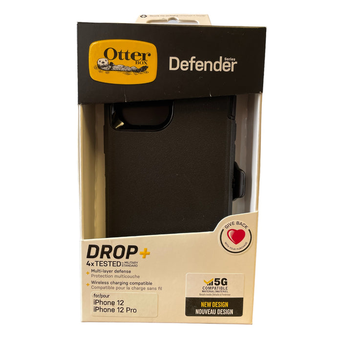 Otter Box Defender Series For iPhone 12/12 Pro, Black