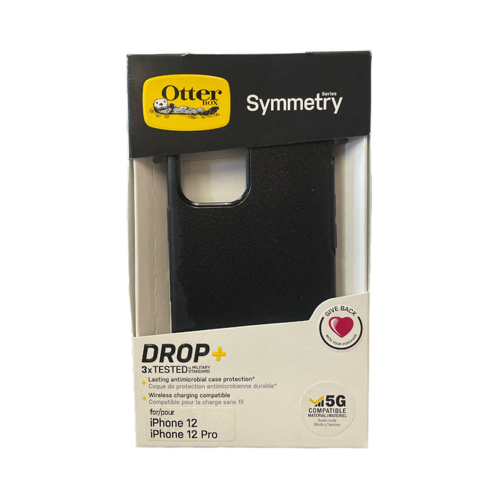 OtterBox Symmetry Ultra Thin Case for iPhone 12, 12 Pro, Black