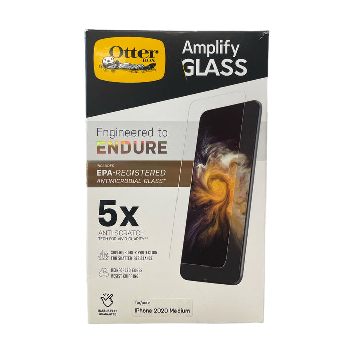 OtterBox Amplify Glass Antimicrobial Screen Protector for iPhone 12, 12 Pro (Clear)