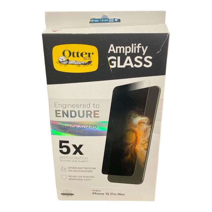 OtterBox Amplify Glass Screen Privacy Guard Protector, Apple iPhone 12 Pro Max