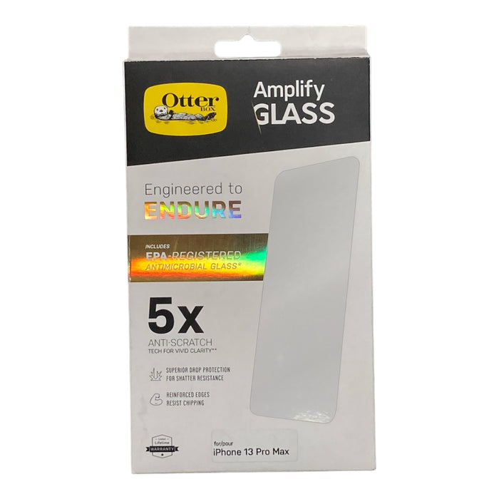 OtterBox Amplify Antimicrobial Glass Screen Protector for 2021 iPhone 13 Pro Max