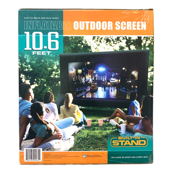 BigFun Leisure 10.6' Inflatable Outdoor Screen with Built-In Stand, Blower & Bag