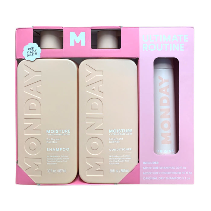 MONDAY Haircare Ultimate Routine Gift Set, Shampoo/Conditioner & Dry Shampoo