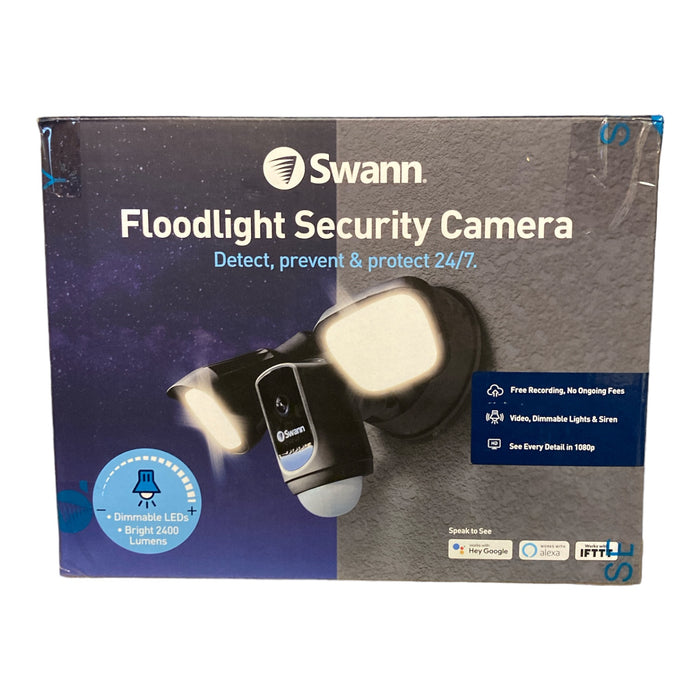 Swann Wi-Fi Floodlight Security Camera - Black