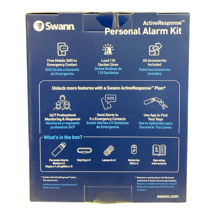 Swann ActiveResponse Smart Mobile Personal Safety Alarm 2-Pack