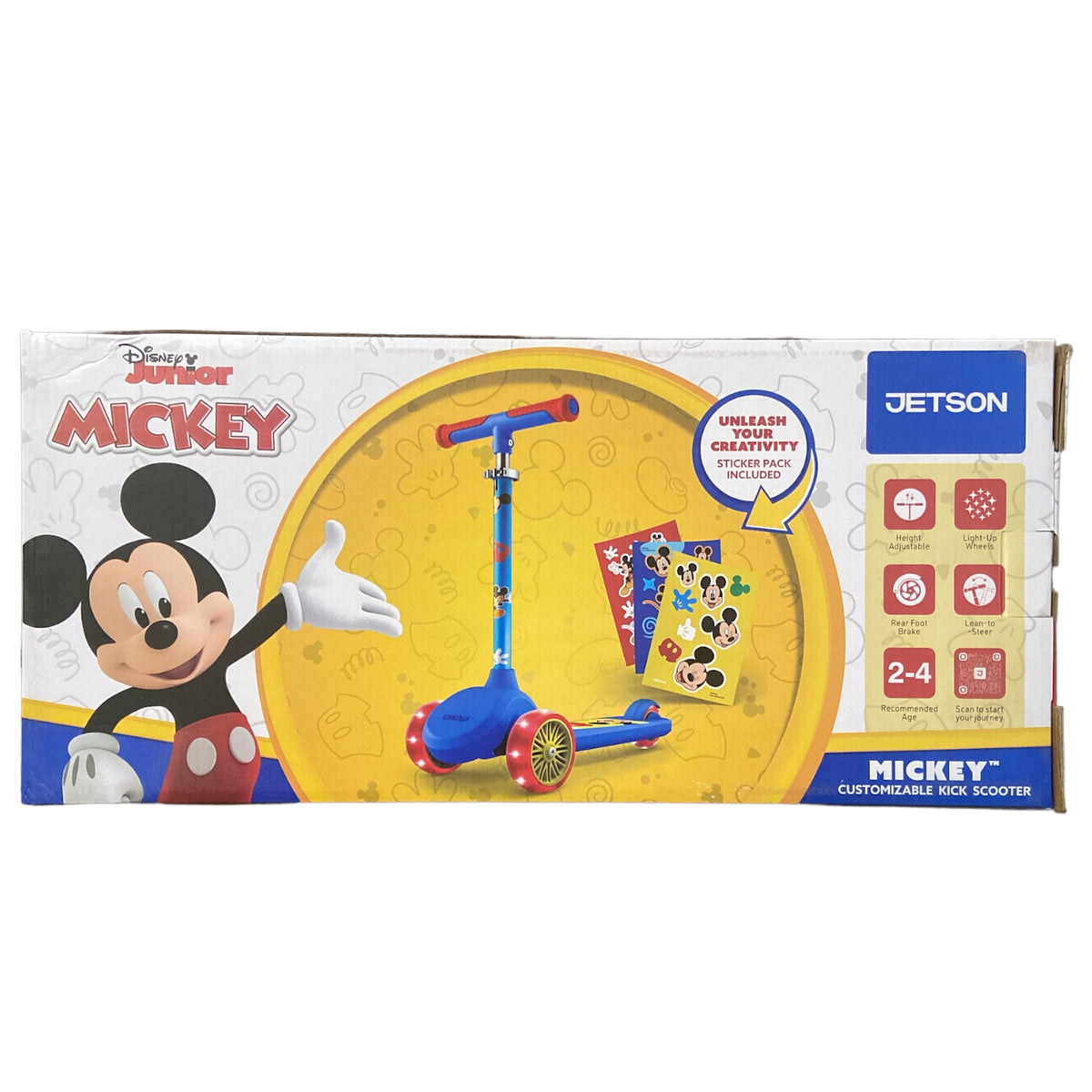 Jetson Customizable Three-Wheel Kick Scooter, Mickey Mouse — Ewirelessgear