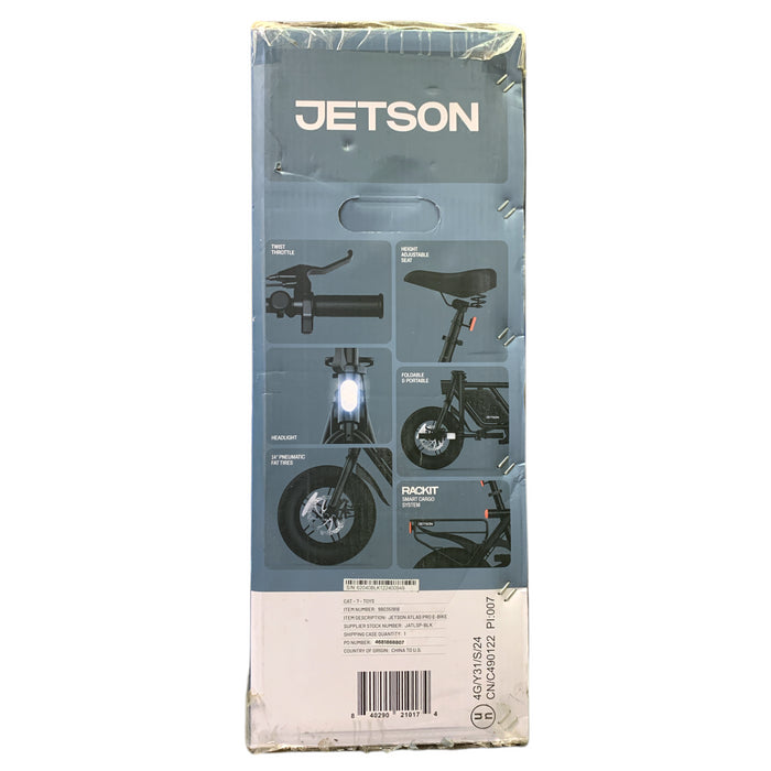 Jetson Atlas Pro Folding Fat Tire Electric Bike with Sturdy Smart Cargo Rack