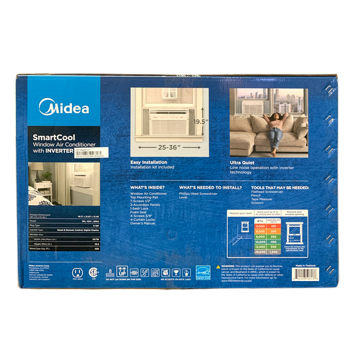 Midea SmartCool 12,000 BTU Inverter Window Air Conditioner with Remote