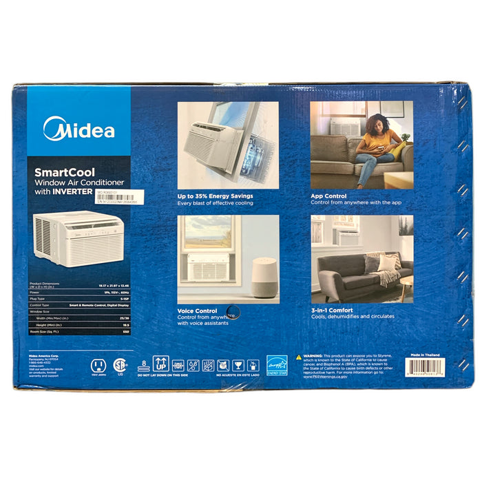 Midea SmartCool 12,000 BTU Inverter Window Air Conditioner with Remote