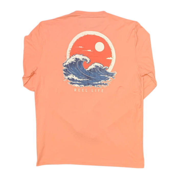 Reel Life Mens Neptune Long Sleeve UV Tee, 4-Way Stretch, UPF 50+ UV Protection