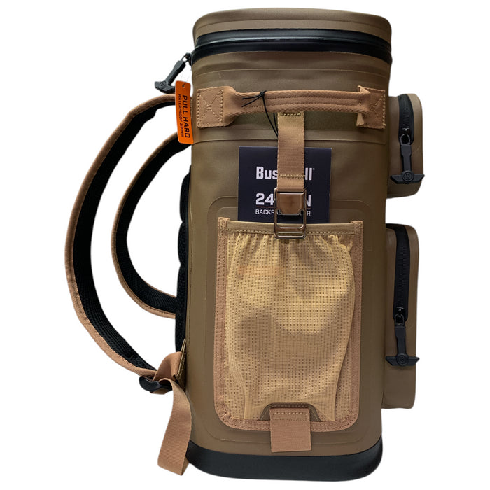 Bushnell 24-Can Leakproof Backpack Cooler with Punture Resistant Liner, Brown