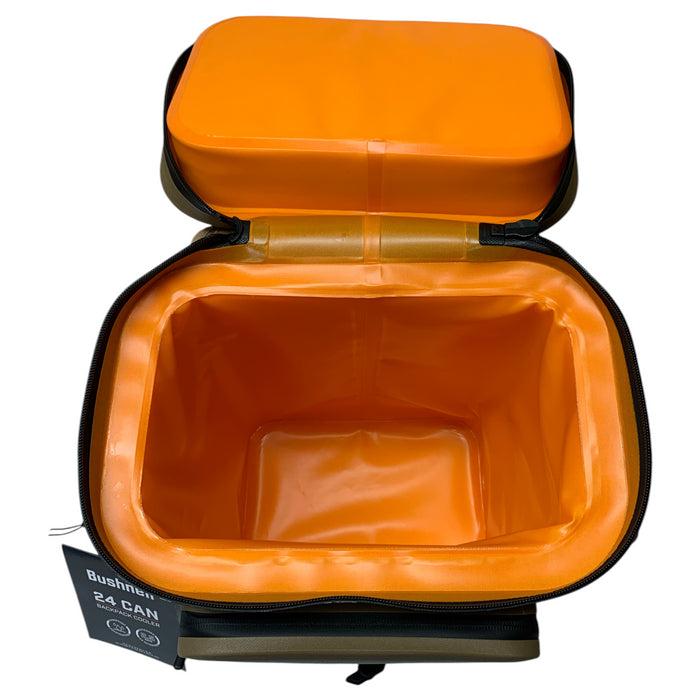Bushnell 24-Can Leakproof Backpack Cooler with Punture Resistant Liner, Brown