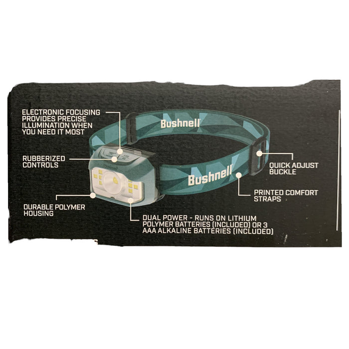 Bushnell 1000 Lumens Dual Power Rechargeable Headlamp Three Pack