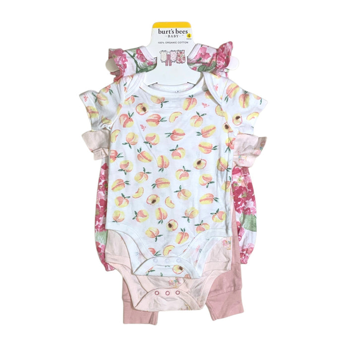 Burt's Bees Baby Toddler Girl Organic Cotton 4 Piece Playwear Set