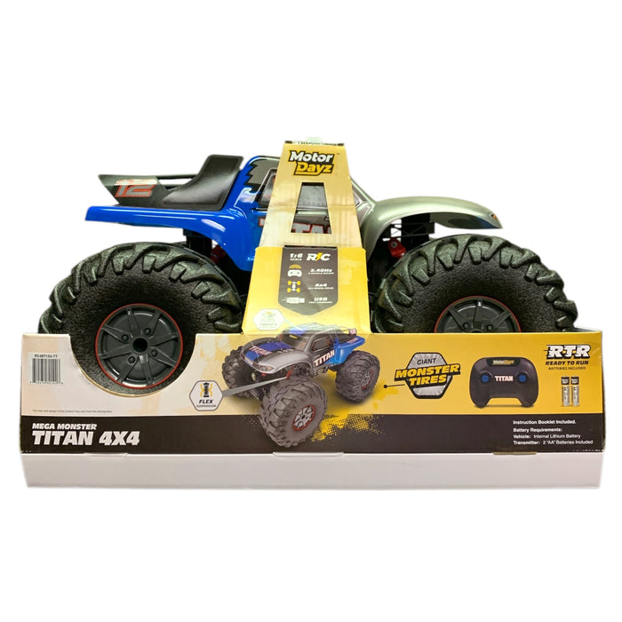 Motor Dayz 1:6 Scale Mega Monster Titan 4X4 2.4GHz Rechargable RC Monster Truck