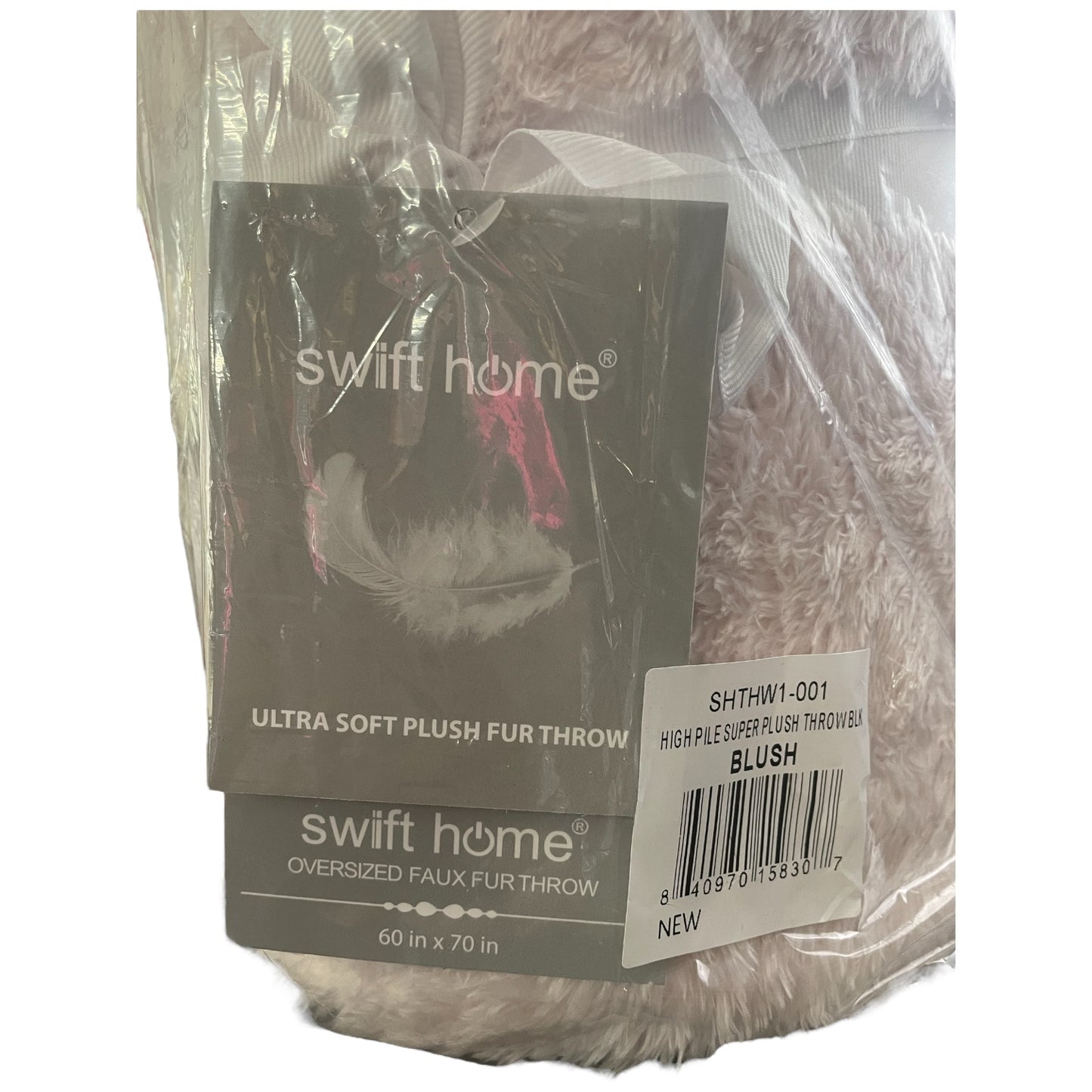 Swift Home Premium Plush Oversized Throw Blanket, 60" x 70", Blush