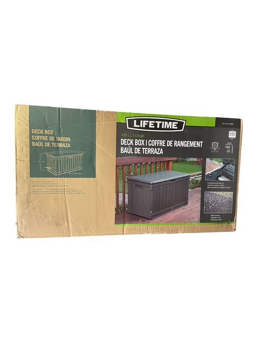 Lifetime Outdoor Deck Storage Box, 166 Gallon, Brown
