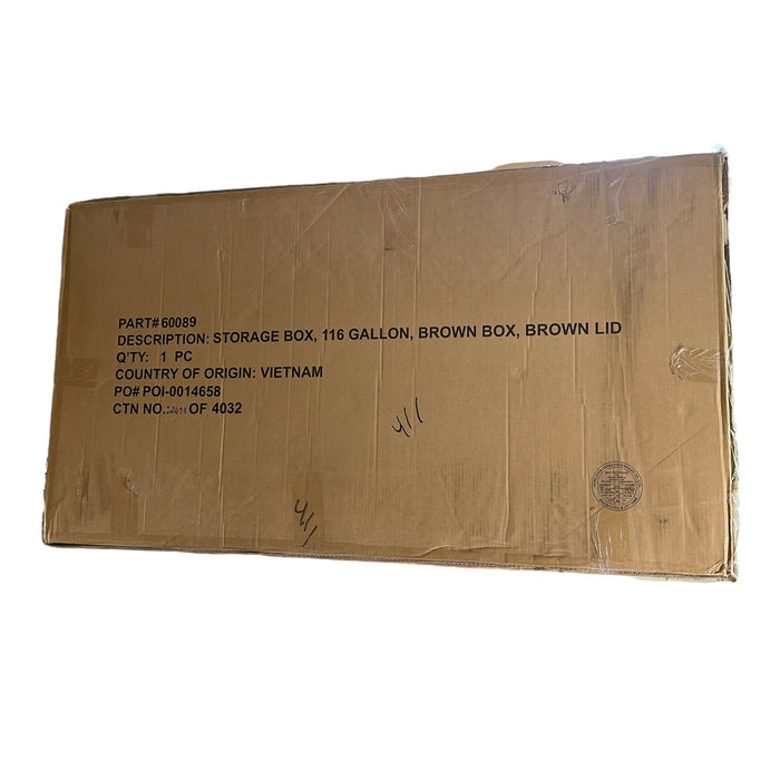Lifetime Outdoor Deck Storage Box, 166 Gallon, Brown