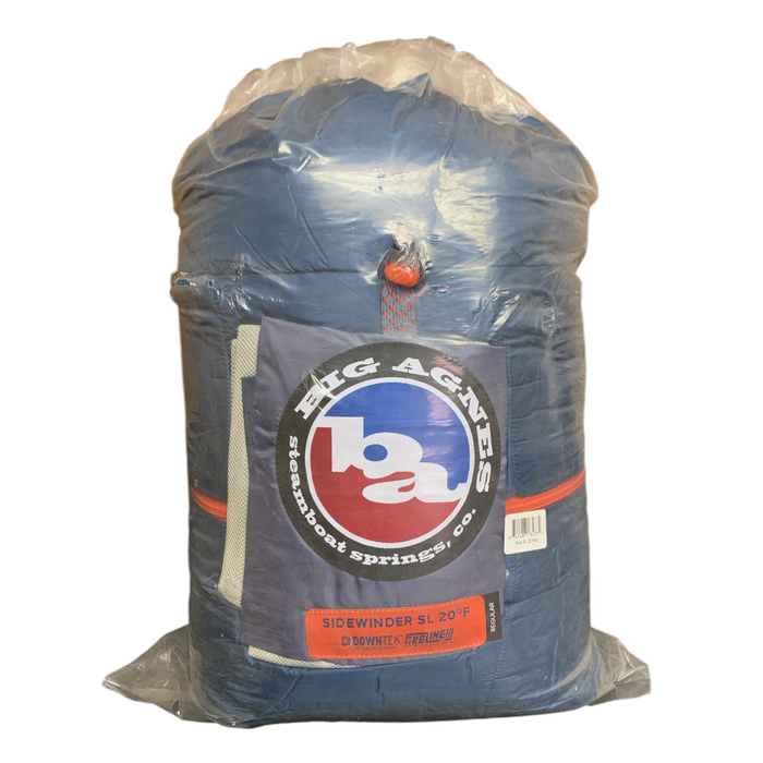 Big Agnes Sidewinder SL 20 Mummy Sleeping Bag (650 DownTek), Regular, Blue