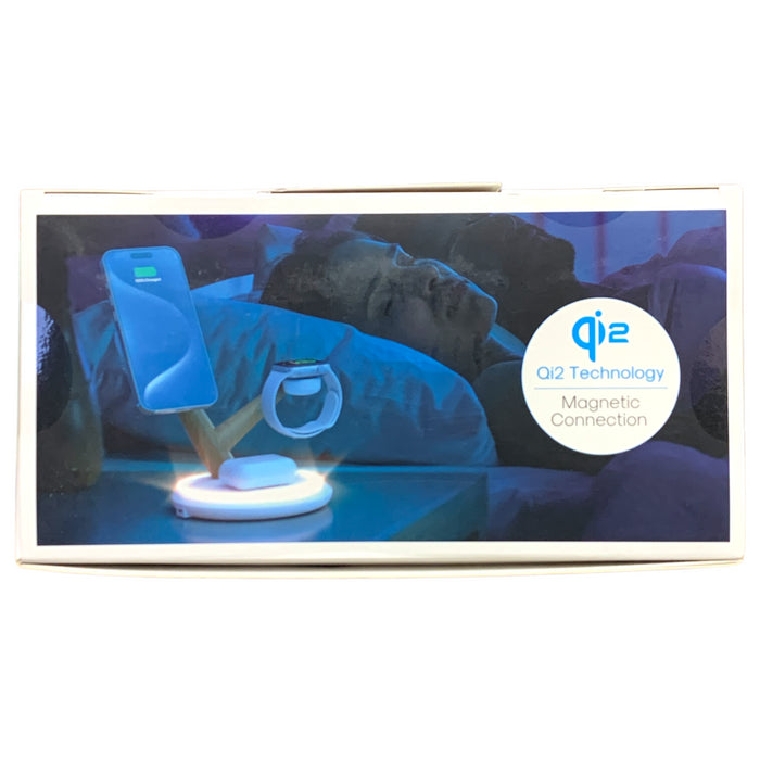 Atomi Qi2 Magnetic Wireless Charging Stand - Phone, Watch and Earbud Charging