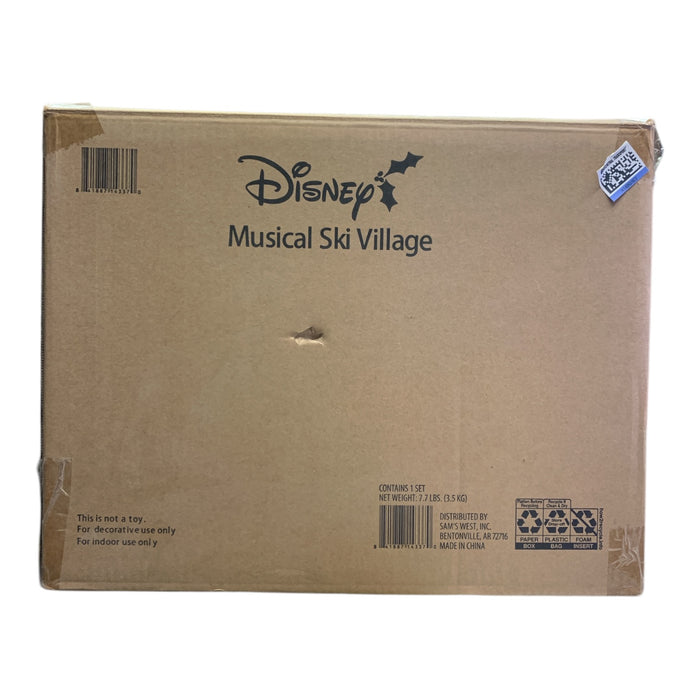 Disney 11" Pre-Lit Musical Ski Village, Tabletop Decoration