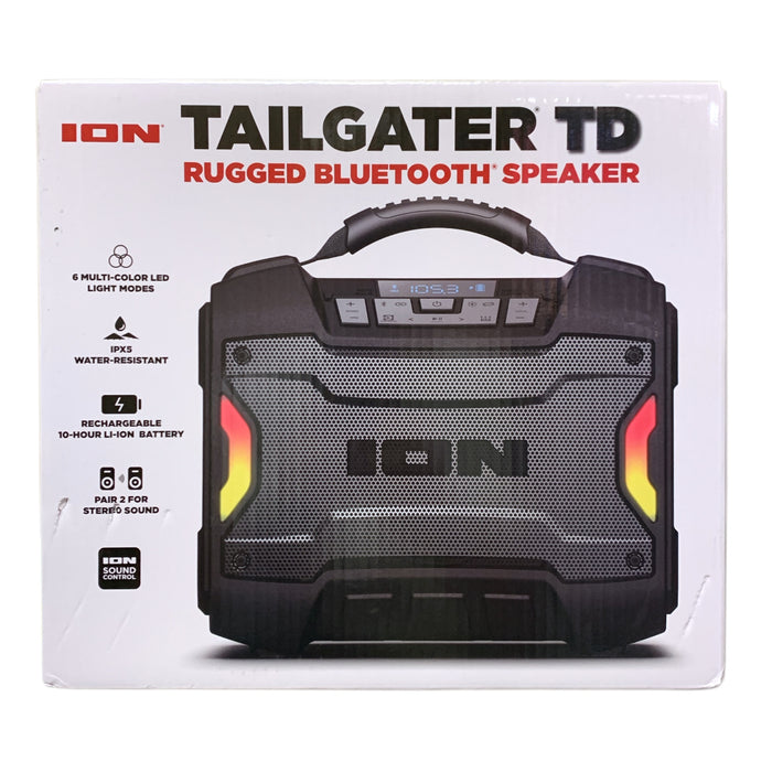 ION Audio Tailgater TD Rugged Portable Water-Resistant Bluetooth Speaker