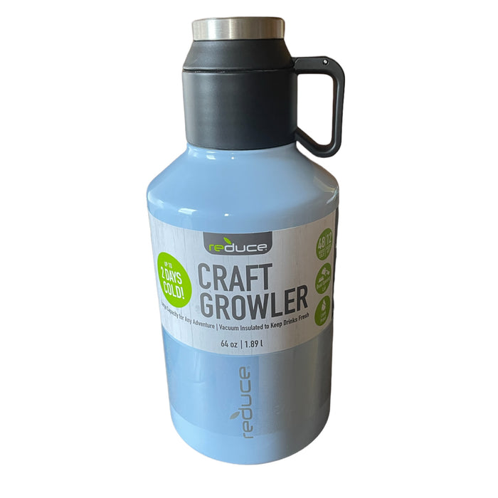 Reduce Vacuum Insulated Leak Proof 64 oz Craft Growler, Glacier Blue