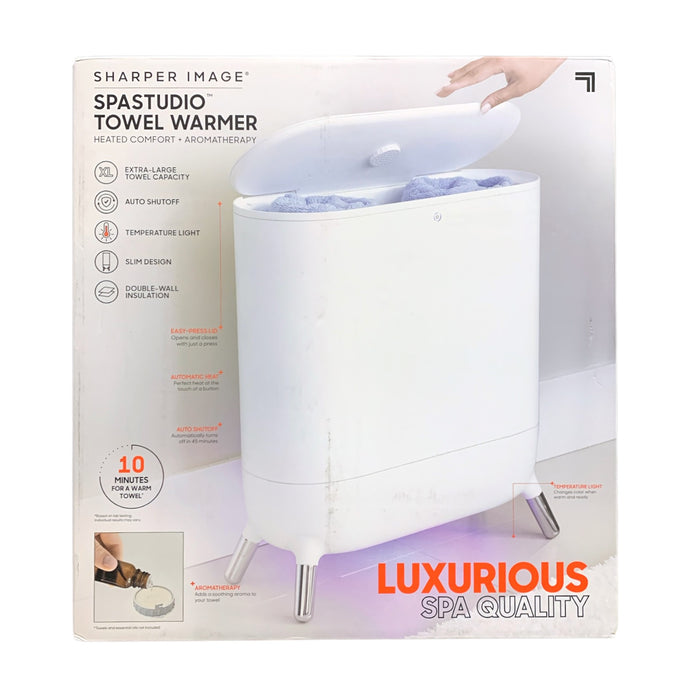 Sharper Image SpaStudio Towel Warmer, Heated Comfort and Aromatherapy