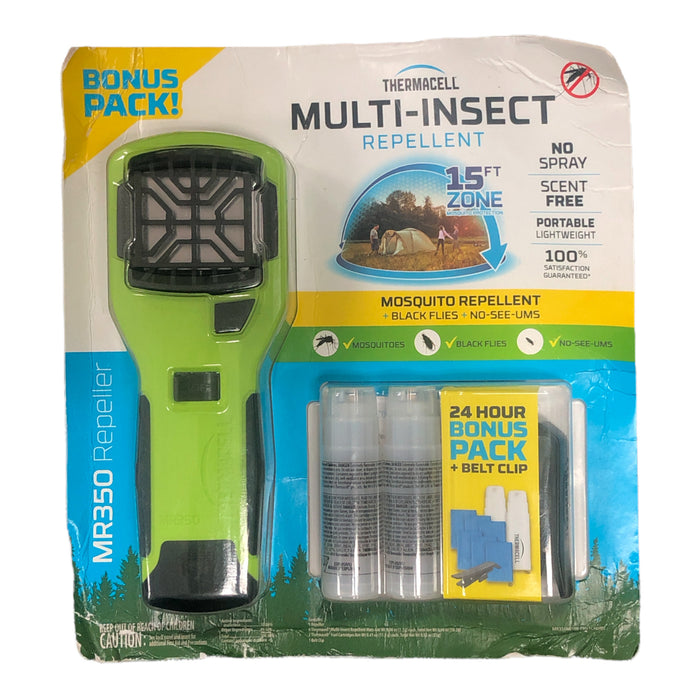 Thermacell MR350 Portable Mosquito Repellent 24-Hours of Refills & Clip (Green)