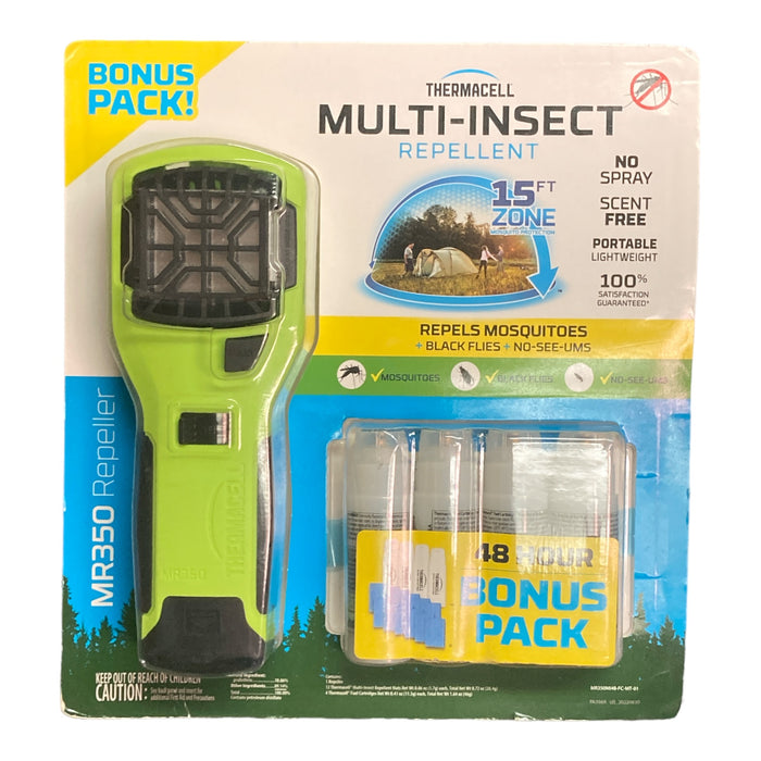 Thermacell MR350 Portable Mosquito Repellent 24-Hours of Refills & Clip (Green)