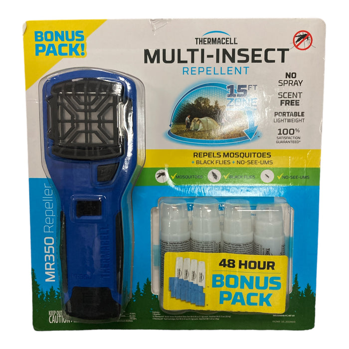 Thermacell MR350 Portable Mosquito Repellent 24-Hours of Refills & Clip (Blue)